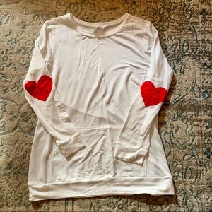 Heart Elbow Patched Sweater
